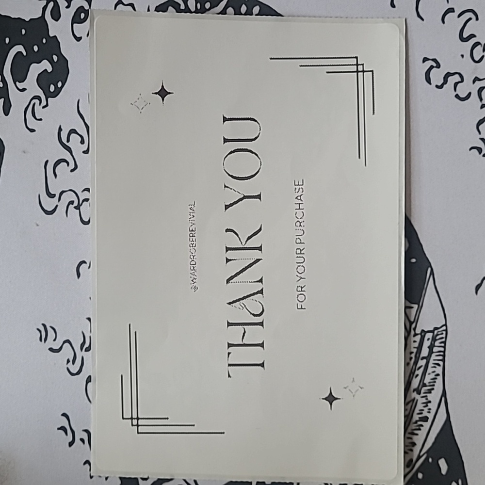 50 Custom Simplistic 4x6 Thank You Notes labels